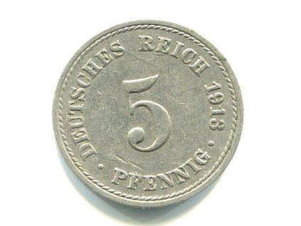 NĚMECKO. 5 Pfennig 1913/A.