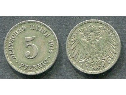 NĚMECKO. 5 Pfennig 1912/J.
