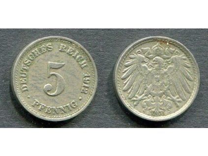 NĚMECKO. 5 Pfennig 1912/D.