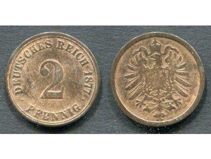 NĚMECKO. 2 Pfennig 1877/A.