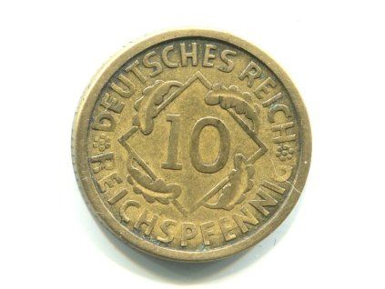 NĚMECKO. 10 Reichspfennig 1926/A.