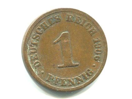 NĚMECKO. 1 Pfennig 1906/A.
