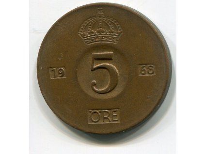 ŠVÉDSKO. 5 öre 1968. KM-822
