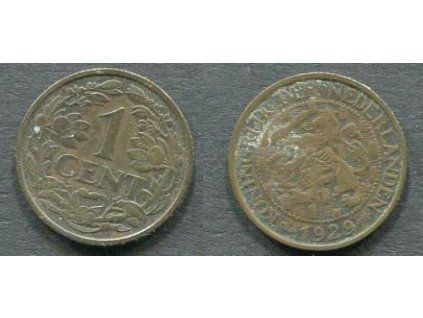 NIZOZEMÍ. 1 cent 1929. KM-152