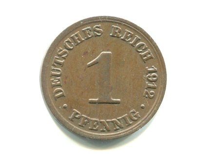 NĚMECKO. 1 Pfennig 1912/A.