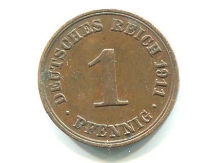 NĚMECKO. 1 Pfennig 1911/A.