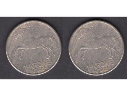 NORSKO. 1 krone 1960. KM-409