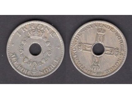 NORSKO. 1 krone 1949. KM-385