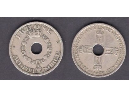 NORSKO. 1 krone 1927. KM-385