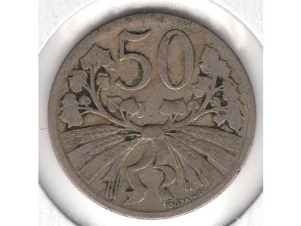 ČESKOSLOVENSKO. 50 haléřů 1922.