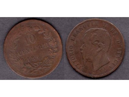 ITÁLIE. 10 centesimi 1867/N.