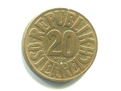 RAKOUSKO. 20 Groschen 1951. KM-2877