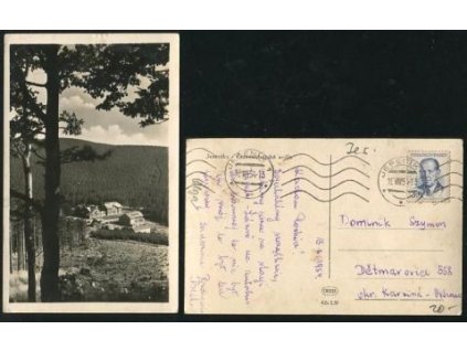 ČERVENOHORSKÉ SEDLO. Jeseníky. 1954.