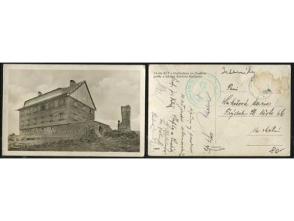 PRADĚD. Chata s rozhlednou. 1947.
