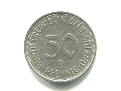 NĚMECKO. 50 Pfennig 1974/D.