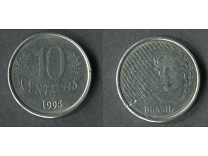 BRAZÍLIE. 10 centavos 1995. KM-633