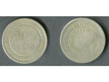 BRAZÍLIE. 200 réis 1889. KM-493