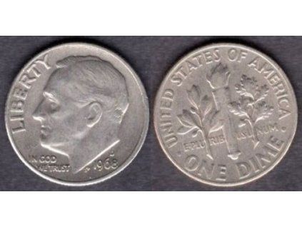 USA. 1 dime 1968/D. KM-195a