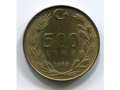 TURECKO. 500 lira 1989. KM-989