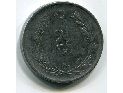 TURECKO. 2 1/2 lira 1962.