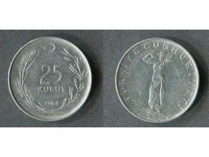 TURECKO. 25 kurus 1968. KM-892.3