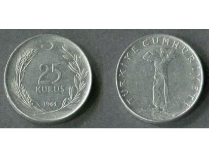 TURECKO. 25 kurus 1961. KM-892.2