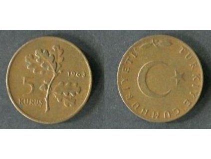 TURECKO. 5 kurus 1963. KM-890.1