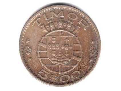 TIMOR. 5 escudos 1970.