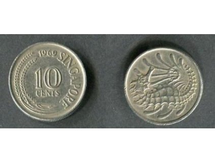 SINGAPUR. 10 cents 1969. KM-3