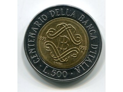 ITÁLIE. 500 lire 1993/R.