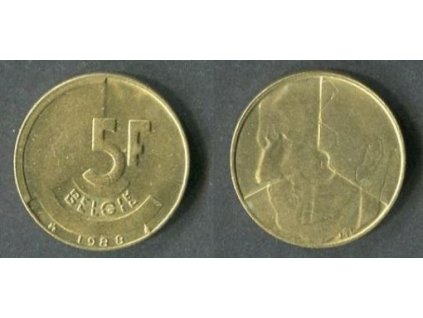 BELGIE. 5 francs 1988. BELGIE.