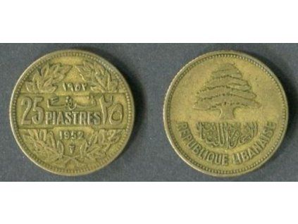 LIBANON. 25 piastres 1952. KM-16.1