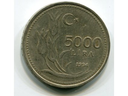 TURECKO. 5000 lira 1994.