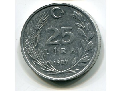 TURECKO. 25 lira 1987.