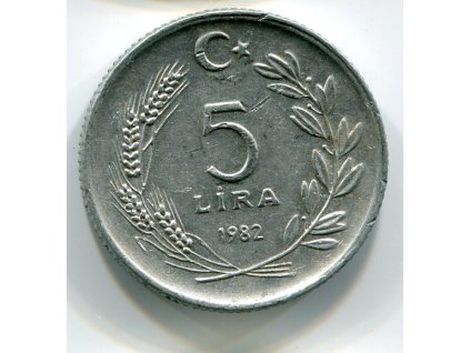 TURECKO. 5 lira 1982.