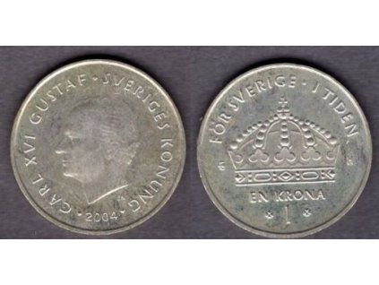 ŠVÉDSKO. 1 krona 2004. KM-894
