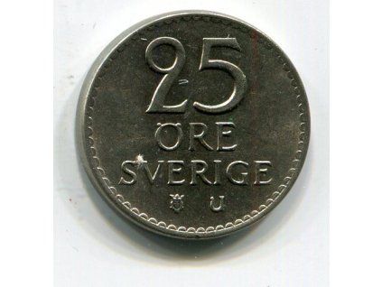 ŠVÉDSKO. 25 öre 1963. KM-836