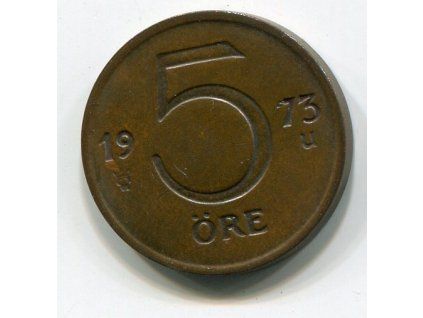 ŠVÉDSKO. 5 öre 1973. KM-845