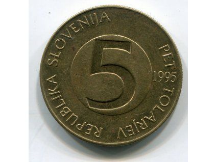 SLOVINSKO. 5 tolarjev 1995.