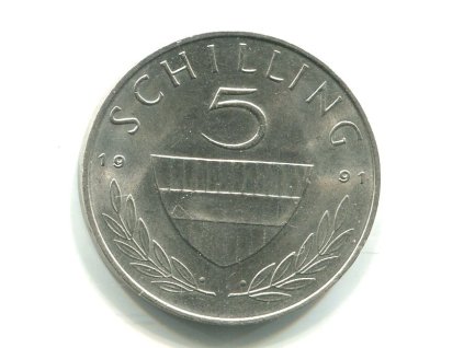 RAKOUSKO. 5 Schilling 1991. KM-2889a