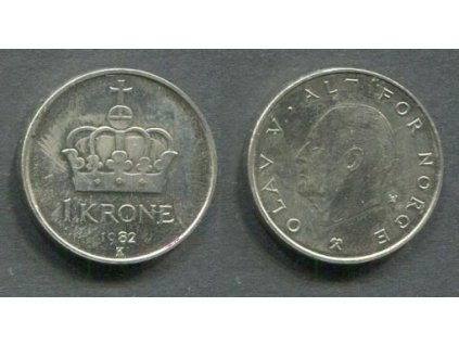 NORSKO. 1 krone 1982. KM-419