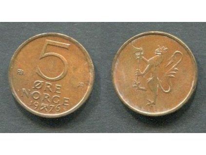 NORSKO. 5 öre 1976. KM-415