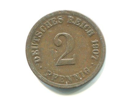 NĚMECKO. 2 Pfennig 1907/A. KM-16
