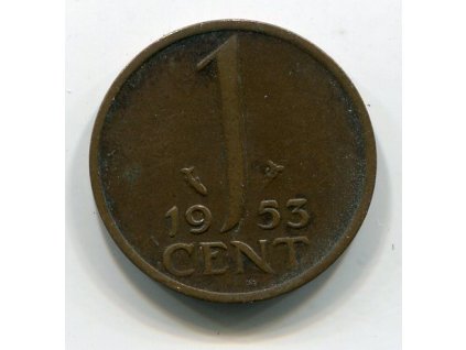 NIZOZEMÍ. 1 cent 1953. KM-180