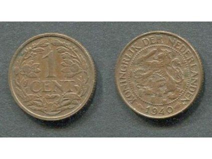 NIZOZEMÍ. 1 cent 1940. KM-152