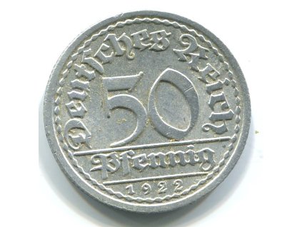 NĚMECKO. 50 Pfennig 1922/A.