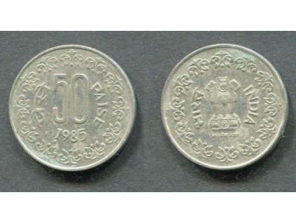 INDIE. 50 paise 1985, hvězda. KM-65