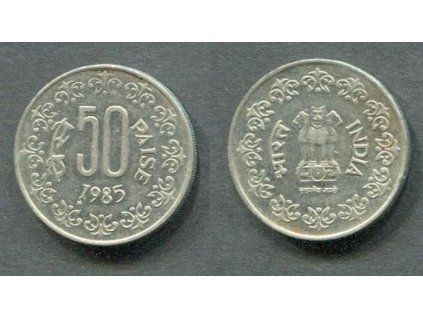 INDIE. 50 paise 1985, hvězda. KM-65