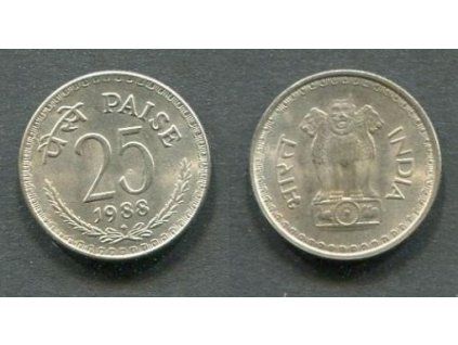INDIE. 25 paise 1988, diamant. KM-49.5