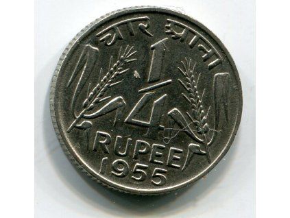 INDIE. 1/4 rupee 1955, b.zn.